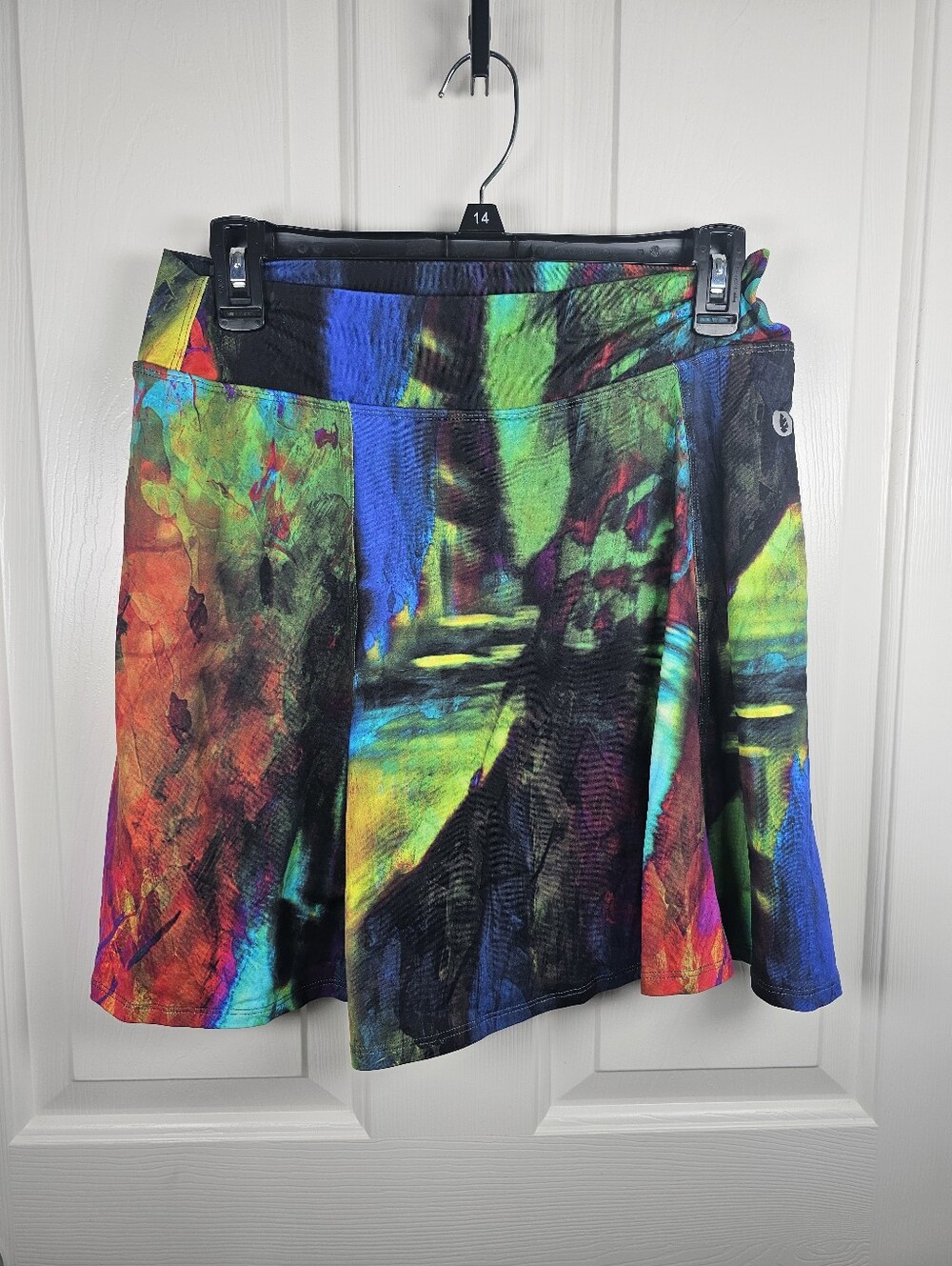 Dona Jo Women’s Abstract Print Spin Pickleball Tennis Skirt Skort Size 2 (L)